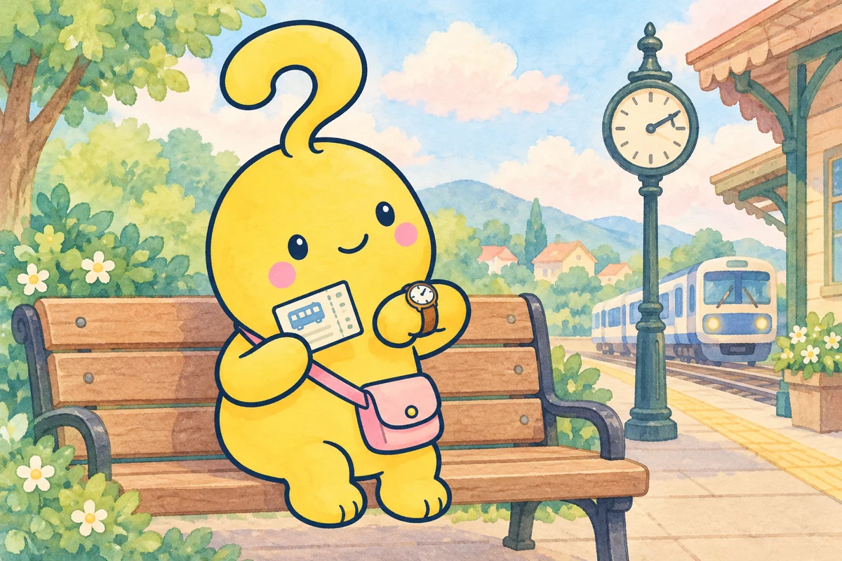 時計を見たのは、電車の時間が気になったからかも。行動の理由は、外からはわかりません。